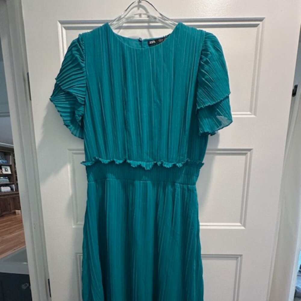 Turquoise dress from Zara